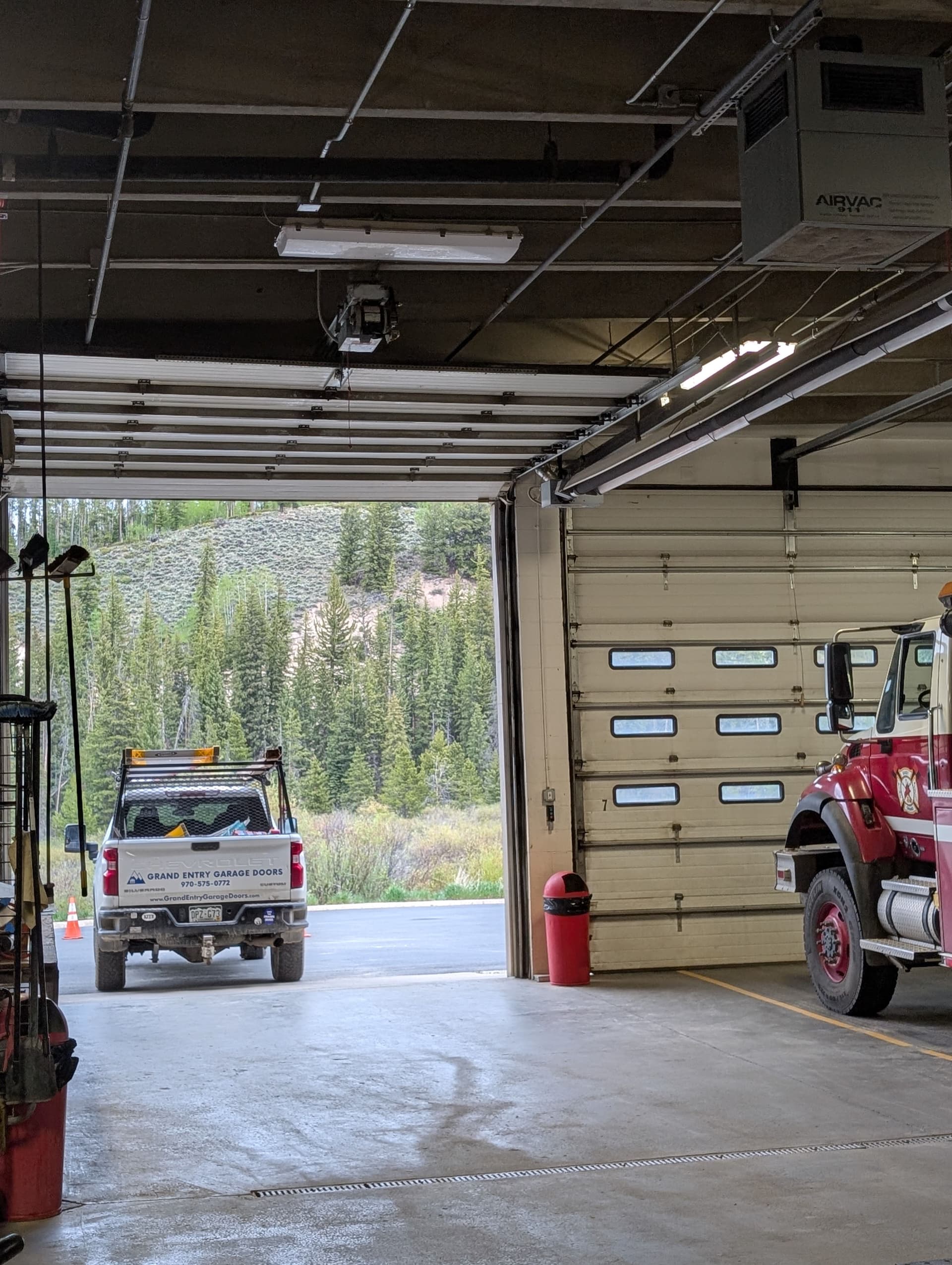Gallery photos for Cable Replacement on a Commercial Door at East Grand Fire: Image #1