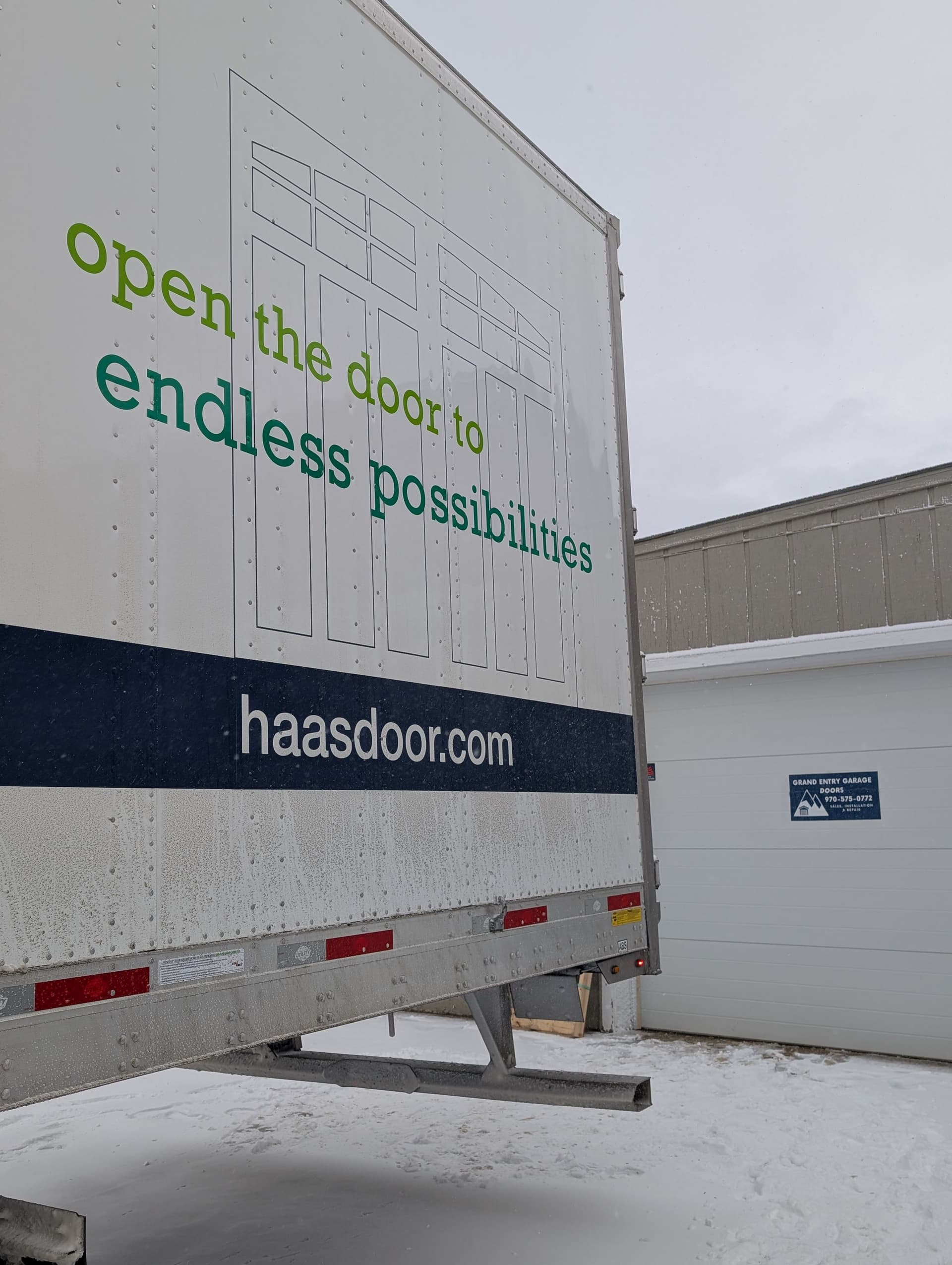 Haas Door Delivery Day in Granby