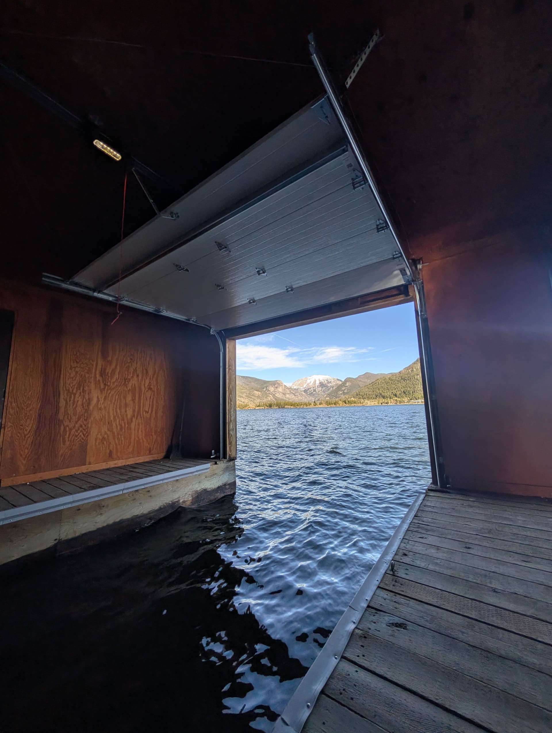 Boathouse Door Installation at Shadow Mountain Lake image