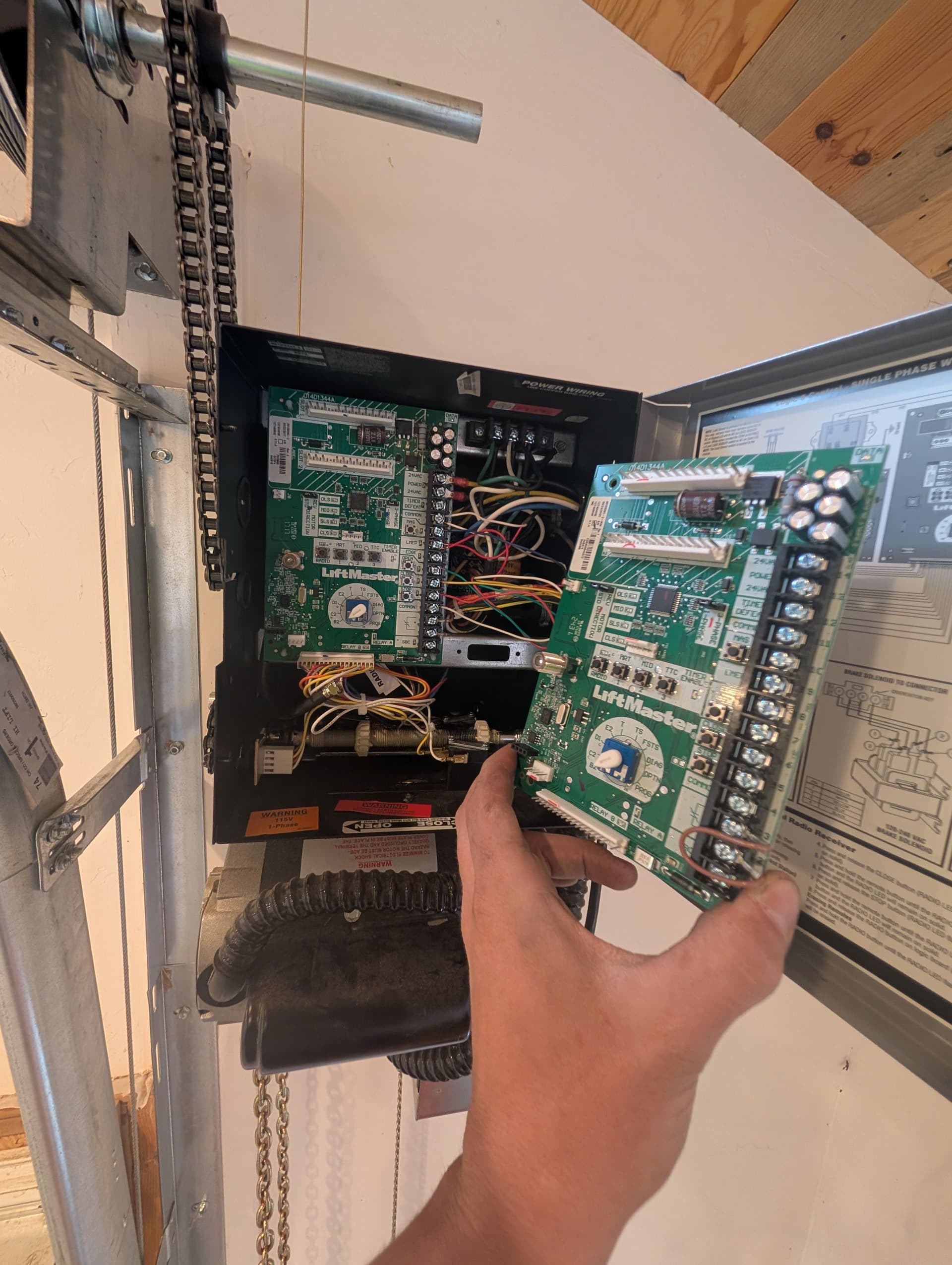 LiftMaster Logic Board Replacement After a Lightning Strike image