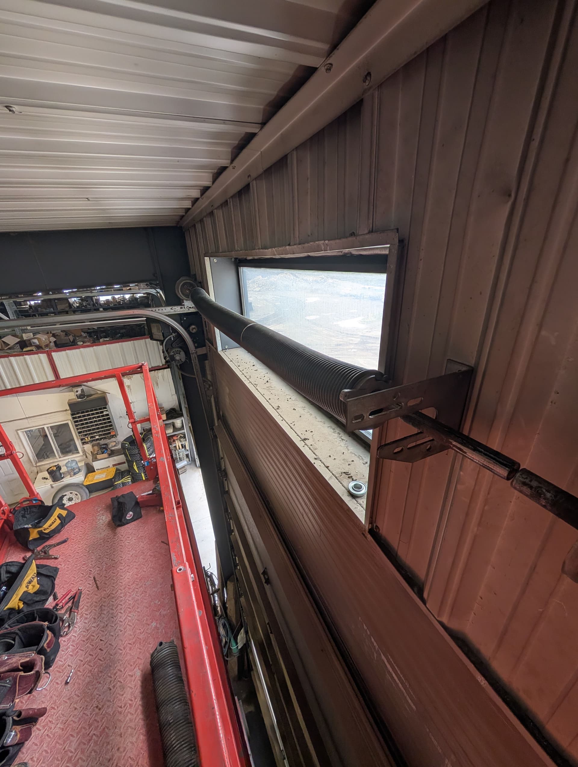 Gallery photos for Spring Replacement on a 16x16 High-Lift Commercial Garage Door: Image #1